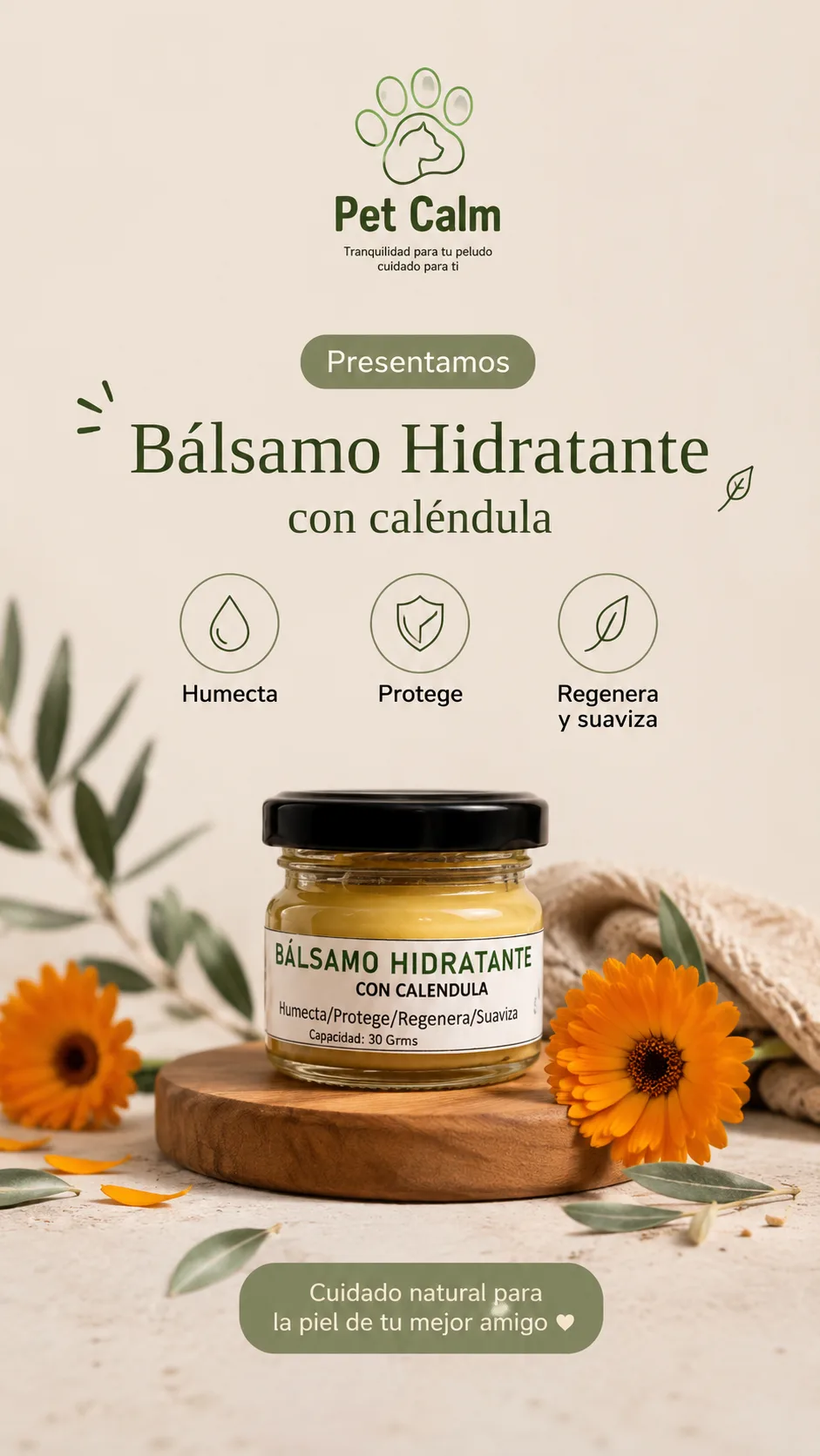 Balsamo Hidratante con caléndula